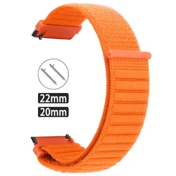 Nylon Loop 20/22mm Adjustable Strap - Premium Watchband Replacement - 1PCS 22mm (Orange)