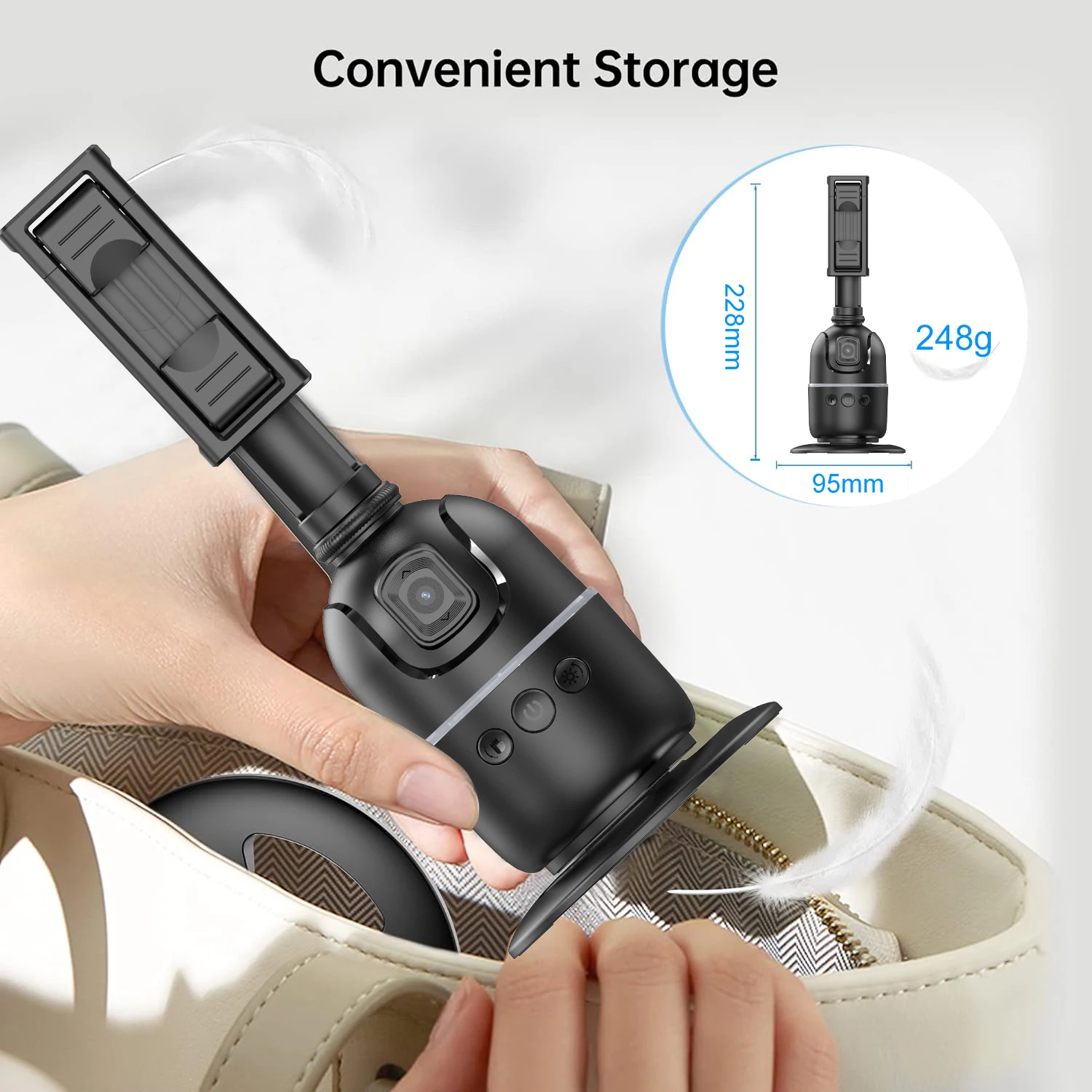 Auto AI Face Tracking Gimbal Stabilizer Tripod
