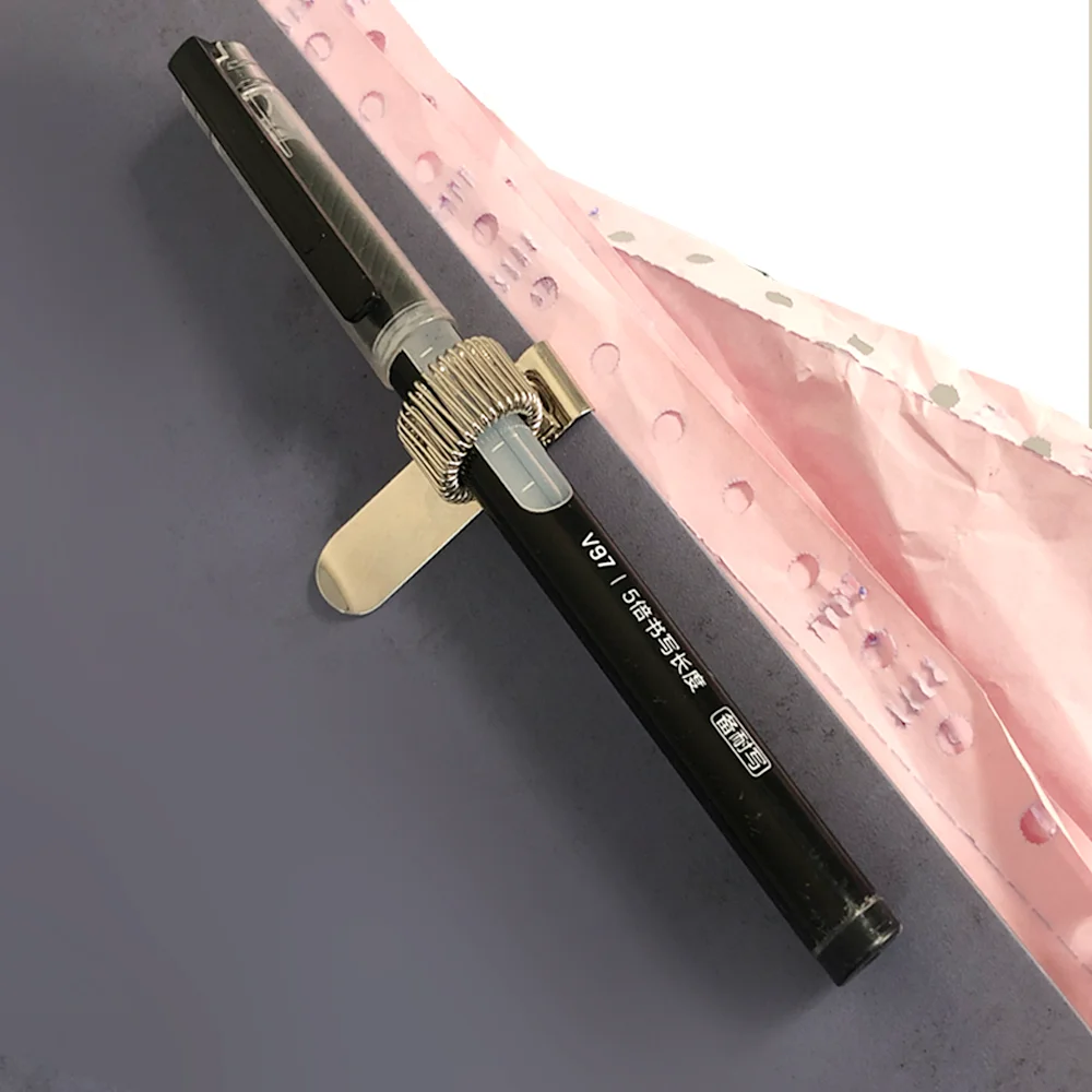 Pen Holder Single Hole Metal Spring Pen Holder Portable Notebook Pocket Pen Clip Doctors Nurse Uniform Holders Office School Supplies pen and brush holder pen clip