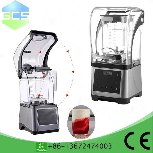 Mélangeur alimentaire insonorisé robuste de 1800ml avec écran tactile mélangeur de glace de jus mélangeur presse-agrumes 2200W puissance robot culinaire Smoothie de glace 1