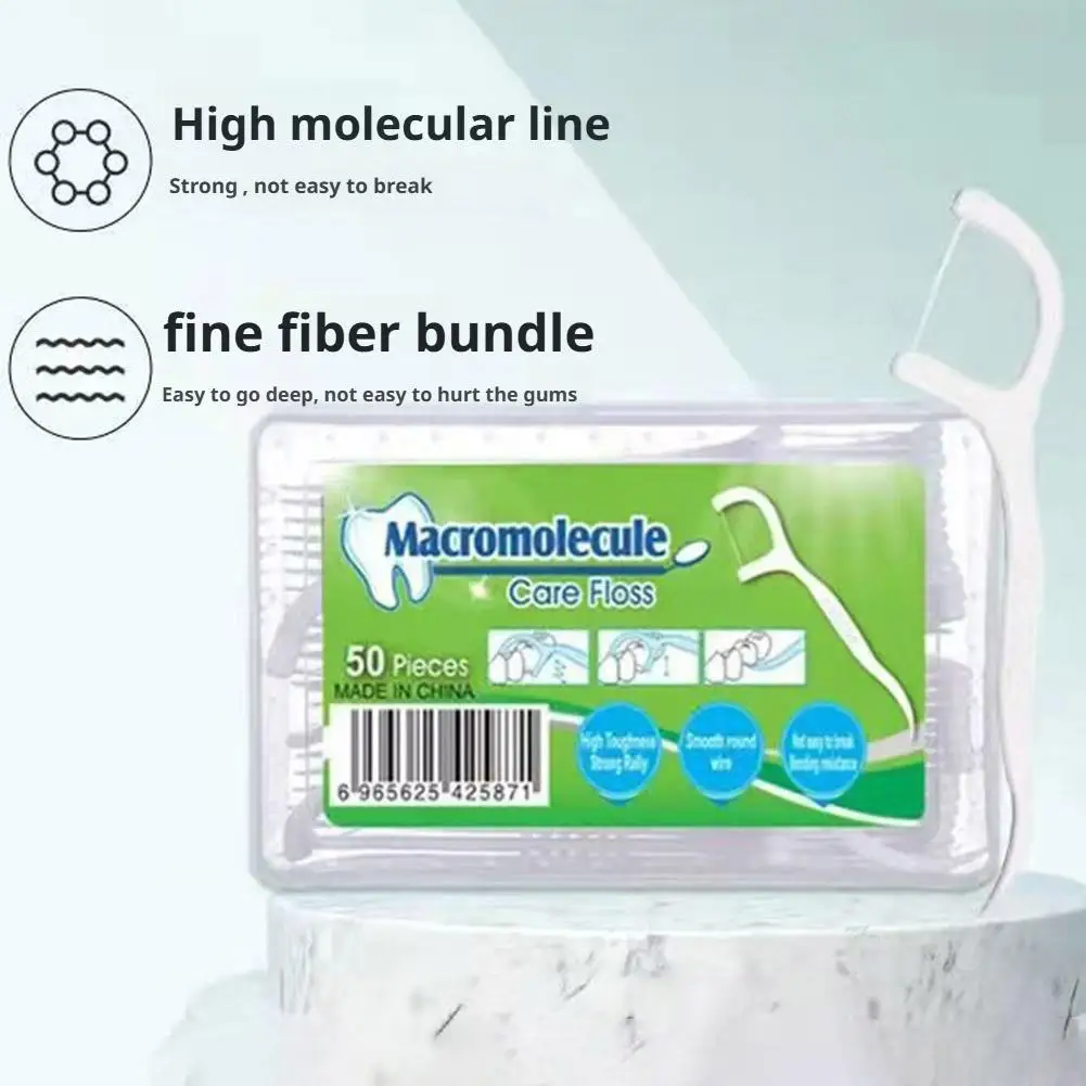 Plastic Disposable Dental Floss Picks for Oral Care