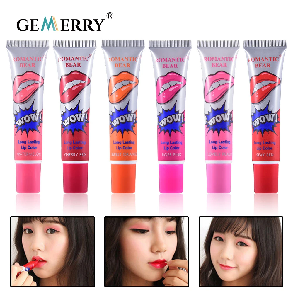 Lip Gloss Lip Makeup Lip Glaze Peel Off Liquid Lipstick Waterproof Long Lasting Tear Lipstick Lip Gloss Women Sexy Makeup Tear Pull Lips Mask Cosmetic
