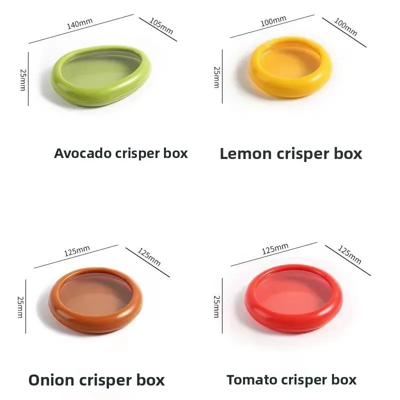 Kitchen Storage Box Fruit Vegetable Container Fresh Box Avocado Tomato Lemon Onion Fresh-Keeping Crisper Kitchen Gadgets