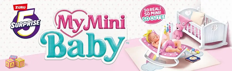 Zuru 5-Überraschung My Mini Baby Mystery Toy Serie 1, Überraschungs-Blindbox, süßes Geschenk, Mystery Trendy Play, weiche Silikon-Babypuppe – Detail 1