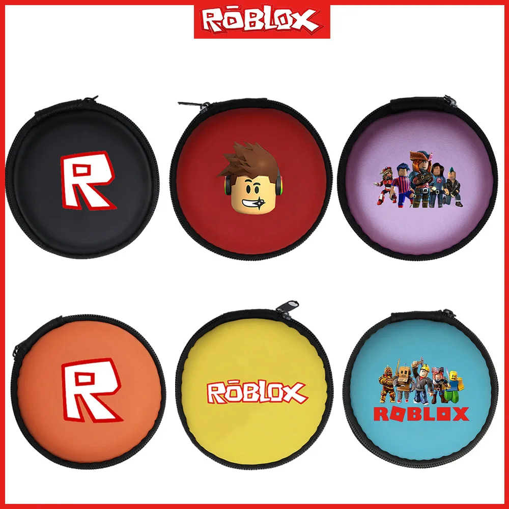 

Roblox Game Cartoon New Portable Mini Student Zero Zip Wallet Colorful Printed Coin Earphones Round Storage Box Christmas Gift