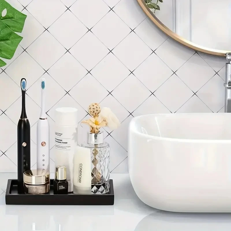 Multi-Purpose Silicone Vanity Tray 1pc for Bathroom and Dressing Table Organize Soap Shampoo Perfume Jewelry and More silicone vanity tray