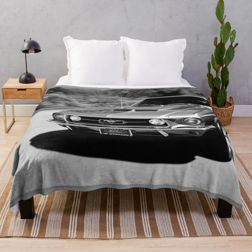 1967 Ford Mustang B/Wthrow Coperta All'Uncinetto