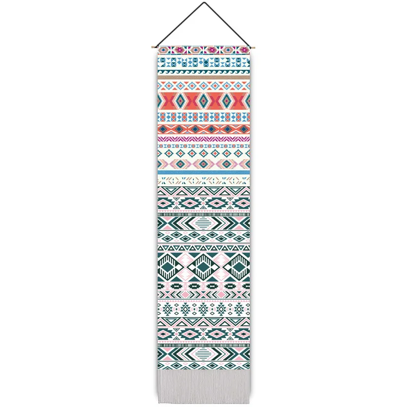 

Bohemian Style Woven Tapestry Art Nordic Fashion Decoration Fabric Cotton and Linen Material Home Bedroom Living Room Decoration