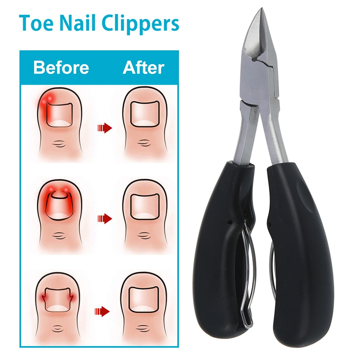Toenails Trimmer Toenail Care Clippers for Ingrown or Thick Nails Cuticle Nipper Trimmer Old Man Protective Paramedic Scissors Toe Nail Clipper Nail Clippers Cuticle Nipper
