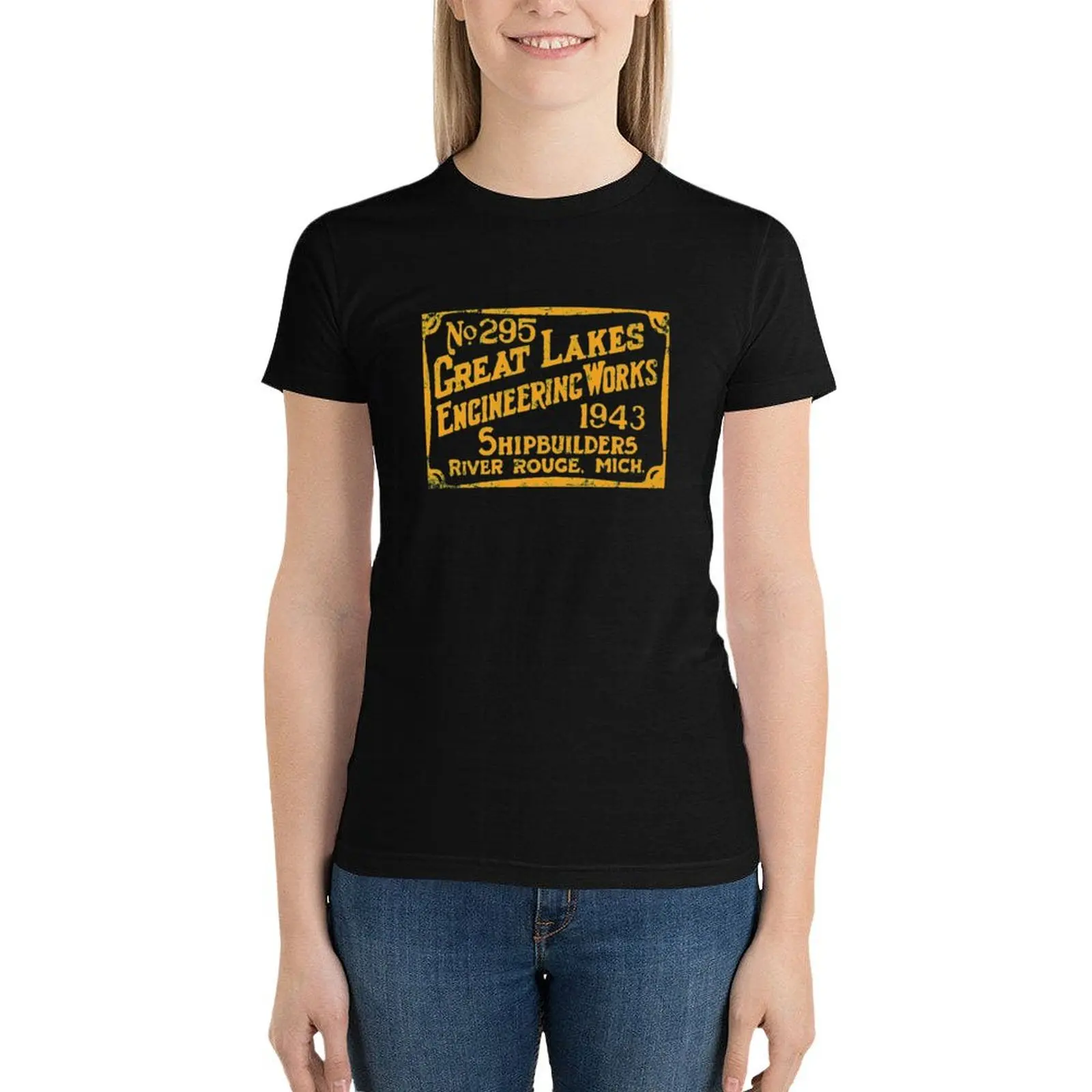 Great Lakes Engineering Works T-Shirt tops graphics cropped t shirts for Women