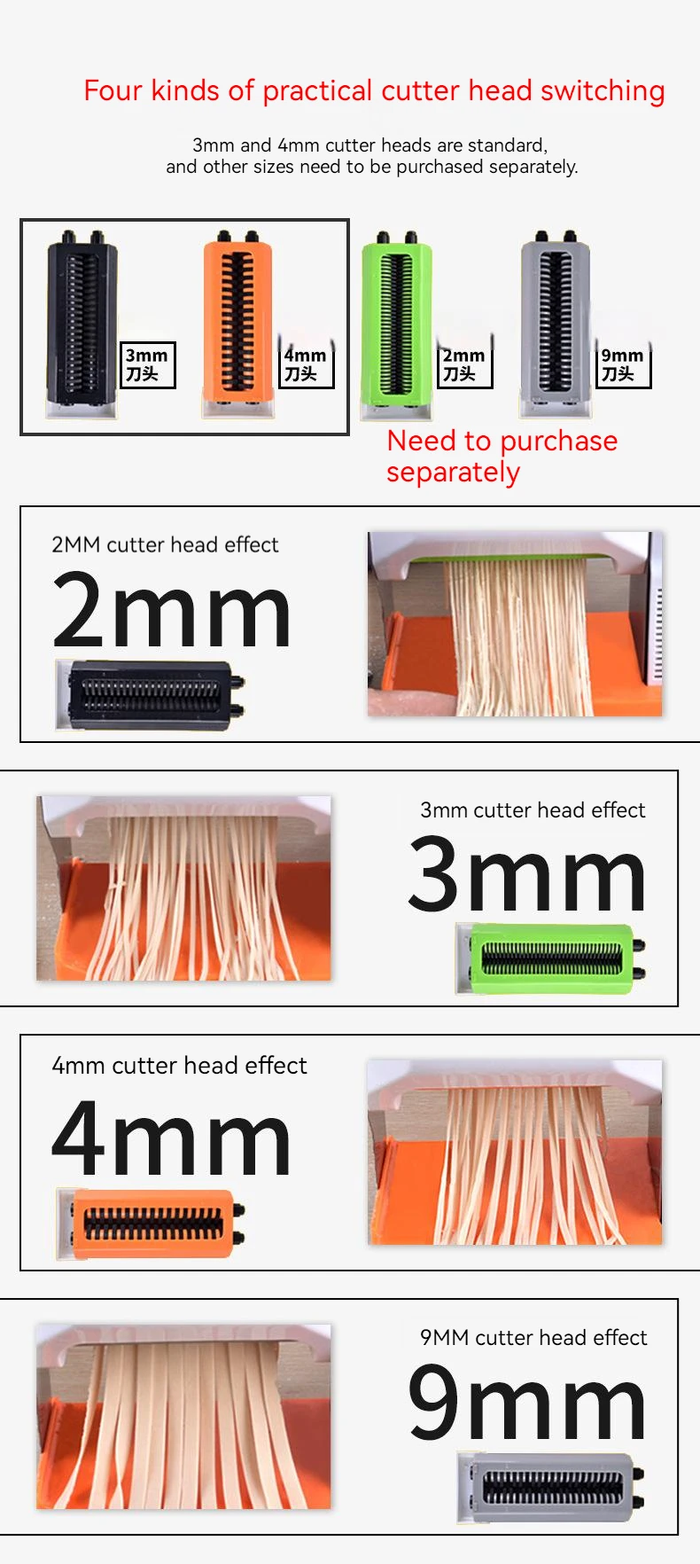 220V Noodle Machine for Kitchen Household Homemade Dough Cut Noodles Dumplings Vegetable Pasta Maker Electric Press Mixer
