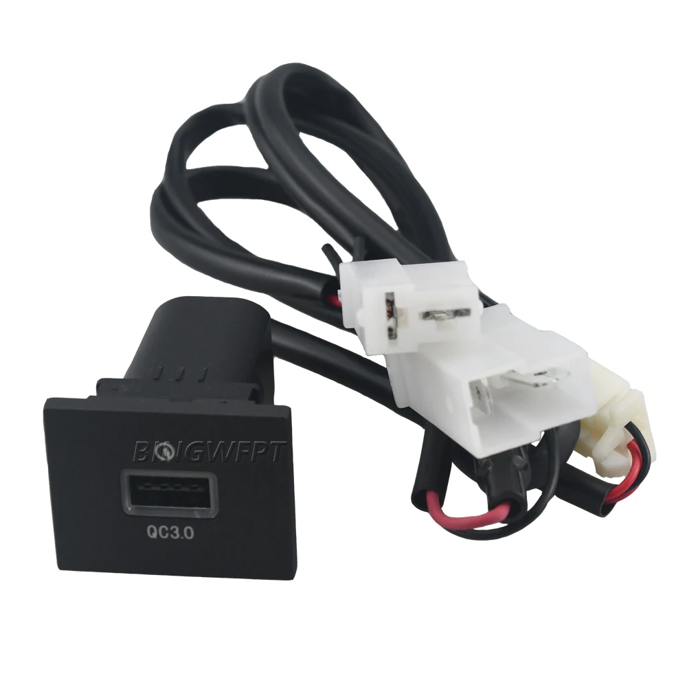 Car Black/Silver USB Charger PD Quick Charge Auto Phone Charging Adapter Button