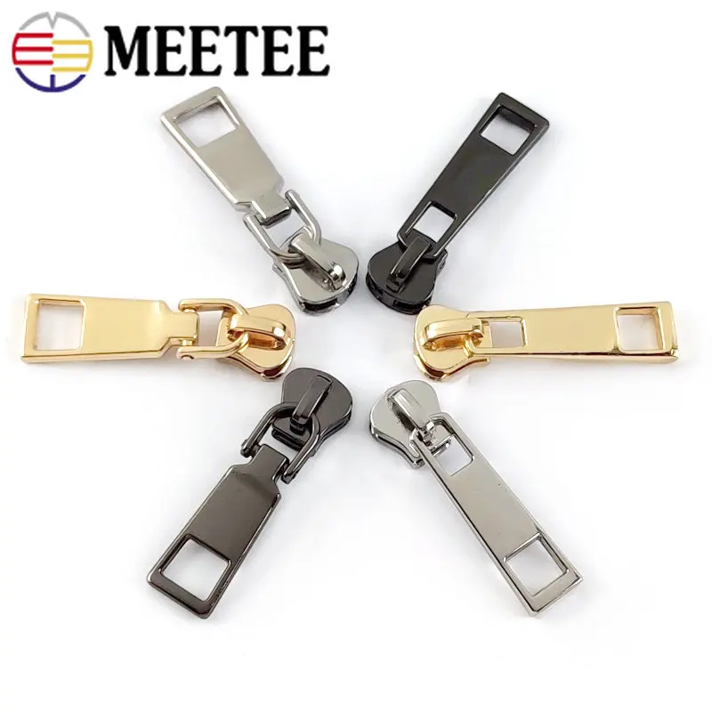 

4/10/20Pcs 5# Metal Zipper Slider for Resin Zippers Jacket Bag Decor Zip Puller Head Clothes Luggage Repair kit DIY Accessories