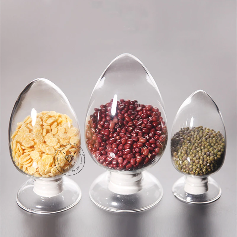 125ml 250ml 500ml Conical seed bottle Glass sample bottle Display containing plug