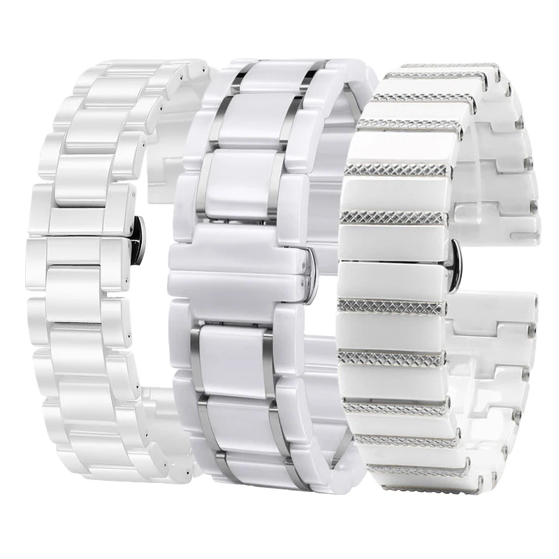 Ceramic Replacement Watch Strap - Universal 18/20/22mm Ladies and Gents Band