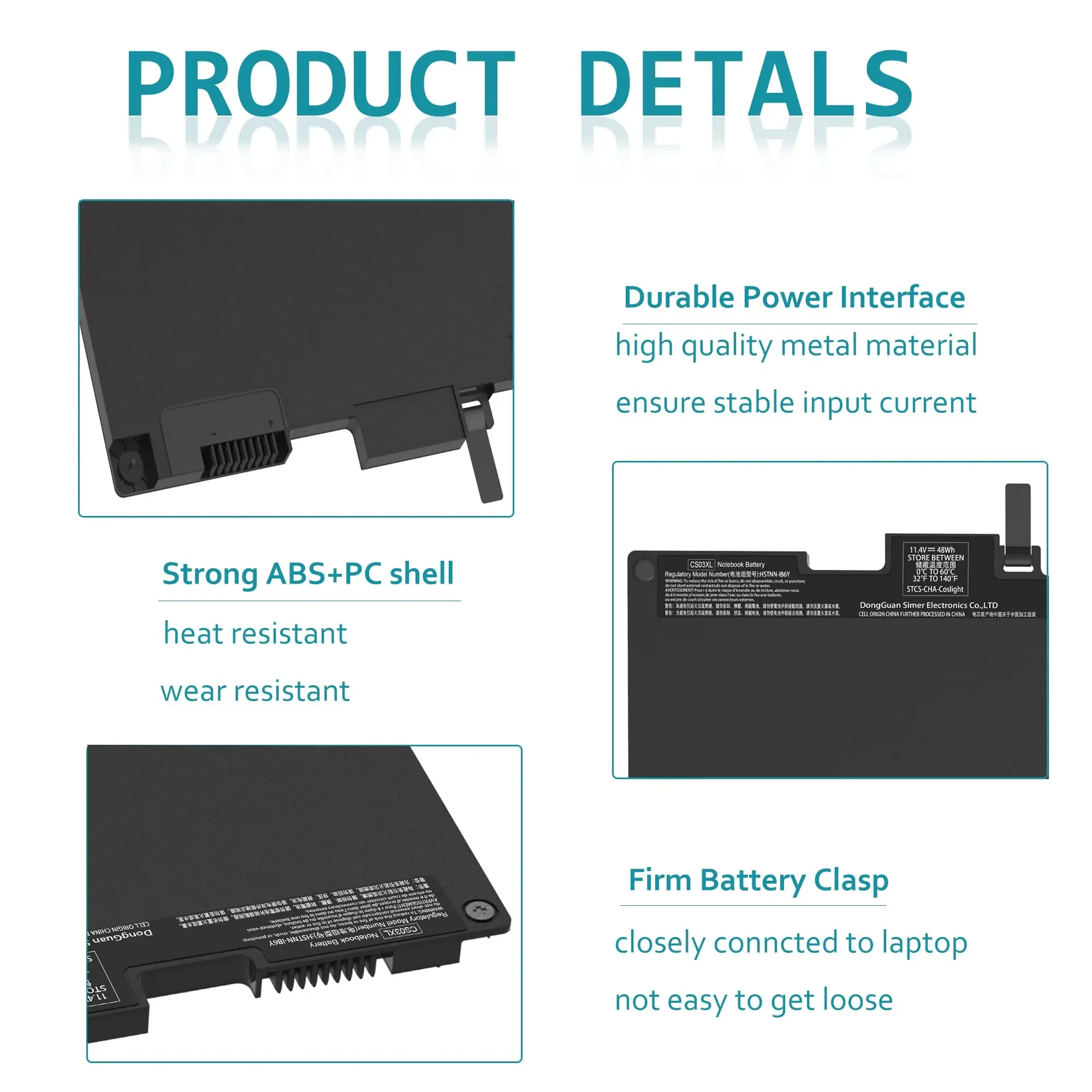 CS03XL Battery for HP Elitebook 745 755 840 848 850 G3, ZBook 15u G3 Laptop,P/N: HSTNN-UB6S HSTNN-IB6Y 800231-141 800513-001