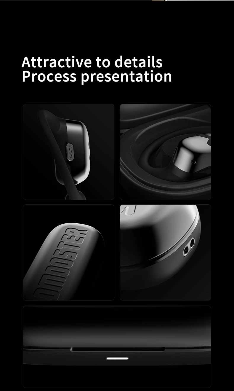 DMOOSTER D55 OWS Open Earless Bluetooth Earphones True Wireless Two Ear Sports Running Hanging Ear Style Name Change Digital Dis