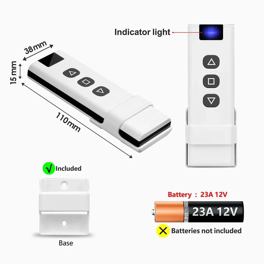 RF 433Mhz 롤러 블라인드 커튼 스위치 모듈 원격 제어 110V 220V 240V 스마트 홈 롤러 셔터 전기 블라인드 모터