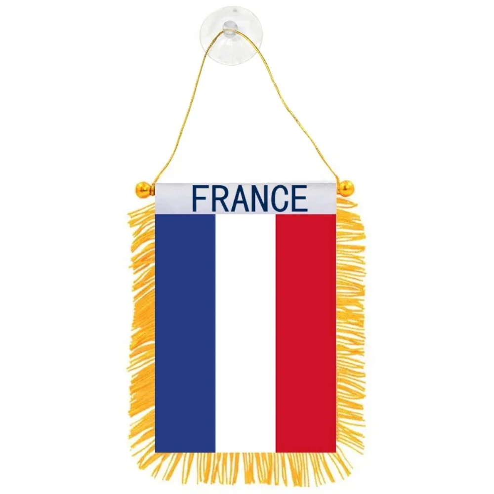 Mini fanion drapeau France voiture décoration suspendue