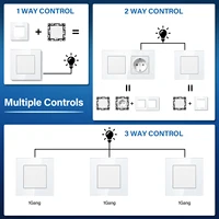 BSEED 1/2/3/4Gang Wifi Smart Switches Light/Curtain /Dimmer Click Buttons Type-c USB Sockets DIY Function Parts EU Glass Frames - Image 3