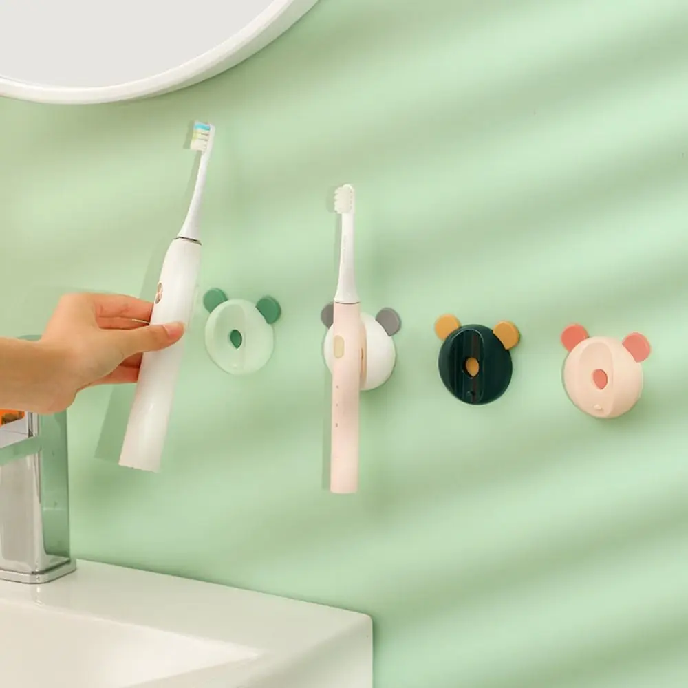 Plasric Magnetic Electric Toothbrush Holder Punch-Free Self Adhesive Toothbrush Storage Rack Wall-mounted Waterproof