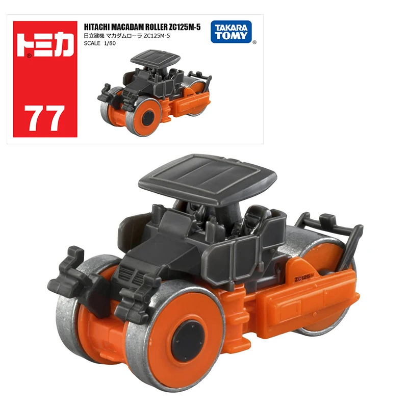 

Модель автомобиля Takara Tomy Tomica No.77, строительное оборудование Hitachi, модель McAdam Roller 1/80, имитация игрушек для мальчиков, коллекция игрушек