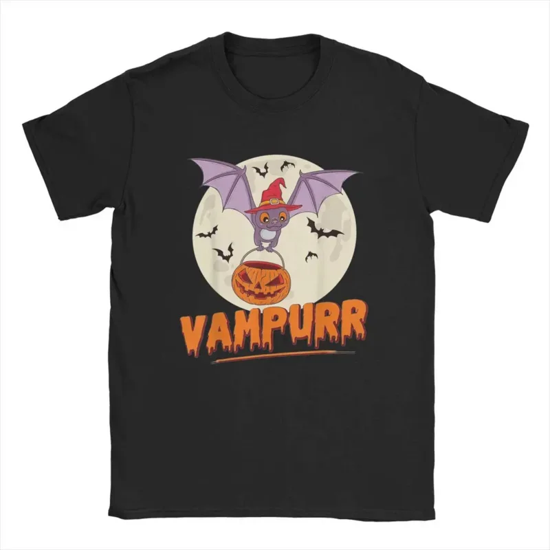 

Хэллоуин летучая мышь cfpurr футболки вампира для мужчин Тыква мультфильм новинка хлопковая Футболка с круглым вырезом коротким рукавом Футболка Новые Топы