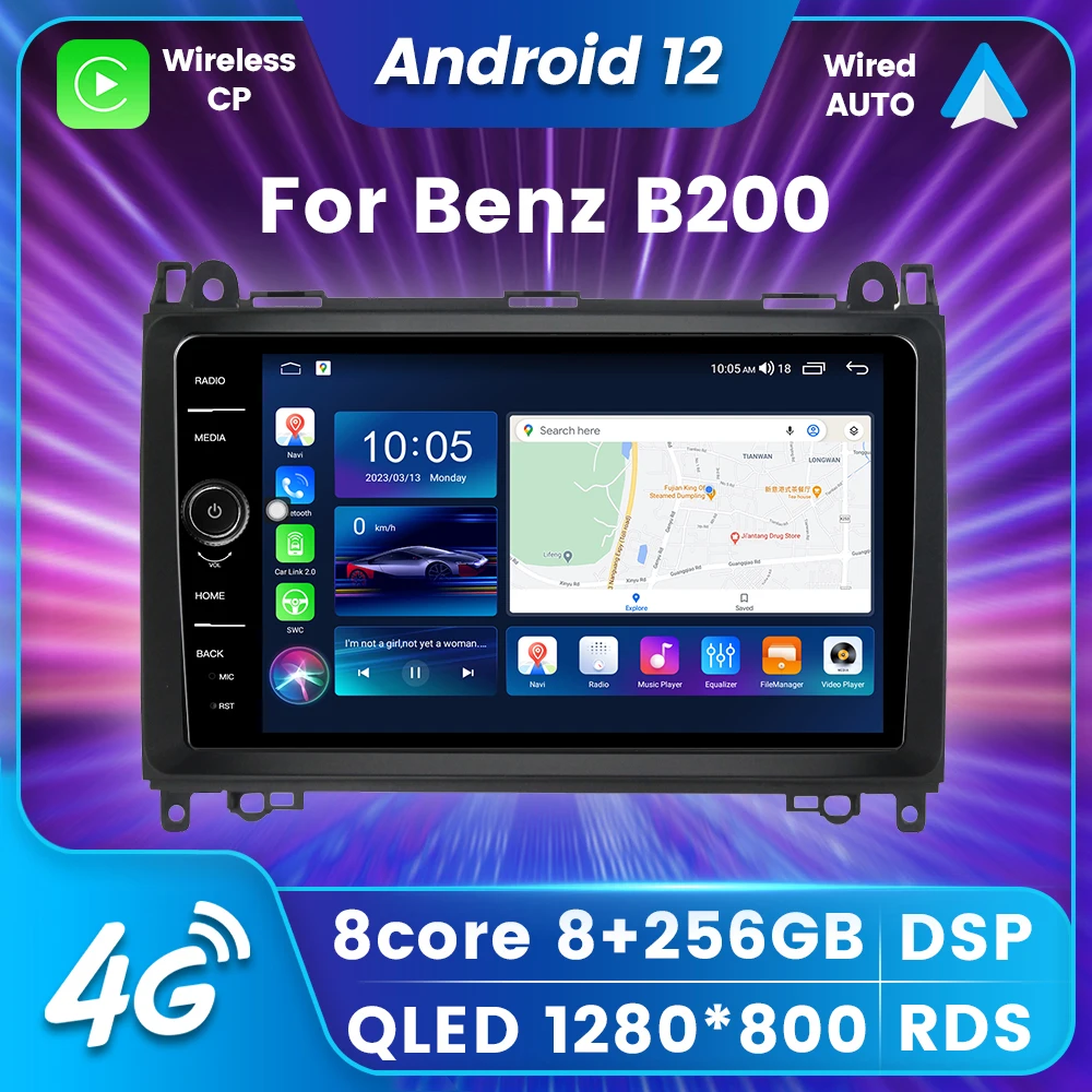 Lettore Multimediale Per Auto Per Benz B200 A Classe B W169 W245 Viano Vito W639 Sprinter W906 Wireless Carplay Auto 2Din All-In-One Rds