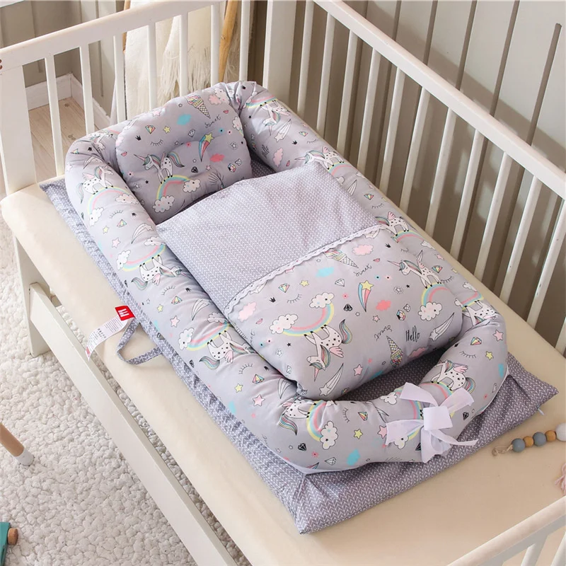 New Baby Portable Crib Bed Sleeping Bed Cotton Infant Baby Nest Travel