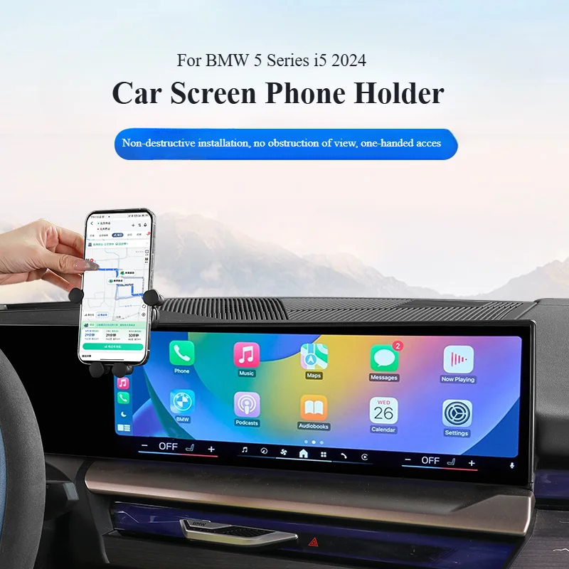 Autotelefoonhouder voor BMW i5 Touring 2024 2025, mobiele telefoonhouder ventilatie autotelefoonhouder draaibare mobiele telefoonhouder auto- accessoires