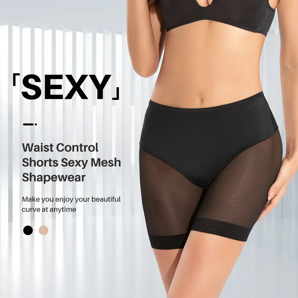 Description Picture 3 of itemWomen Slim Panties High Waist Tummy Pants Mesh Slimming Underwear Shapewear New Female Solid Color Light Body Sculpting Shaper