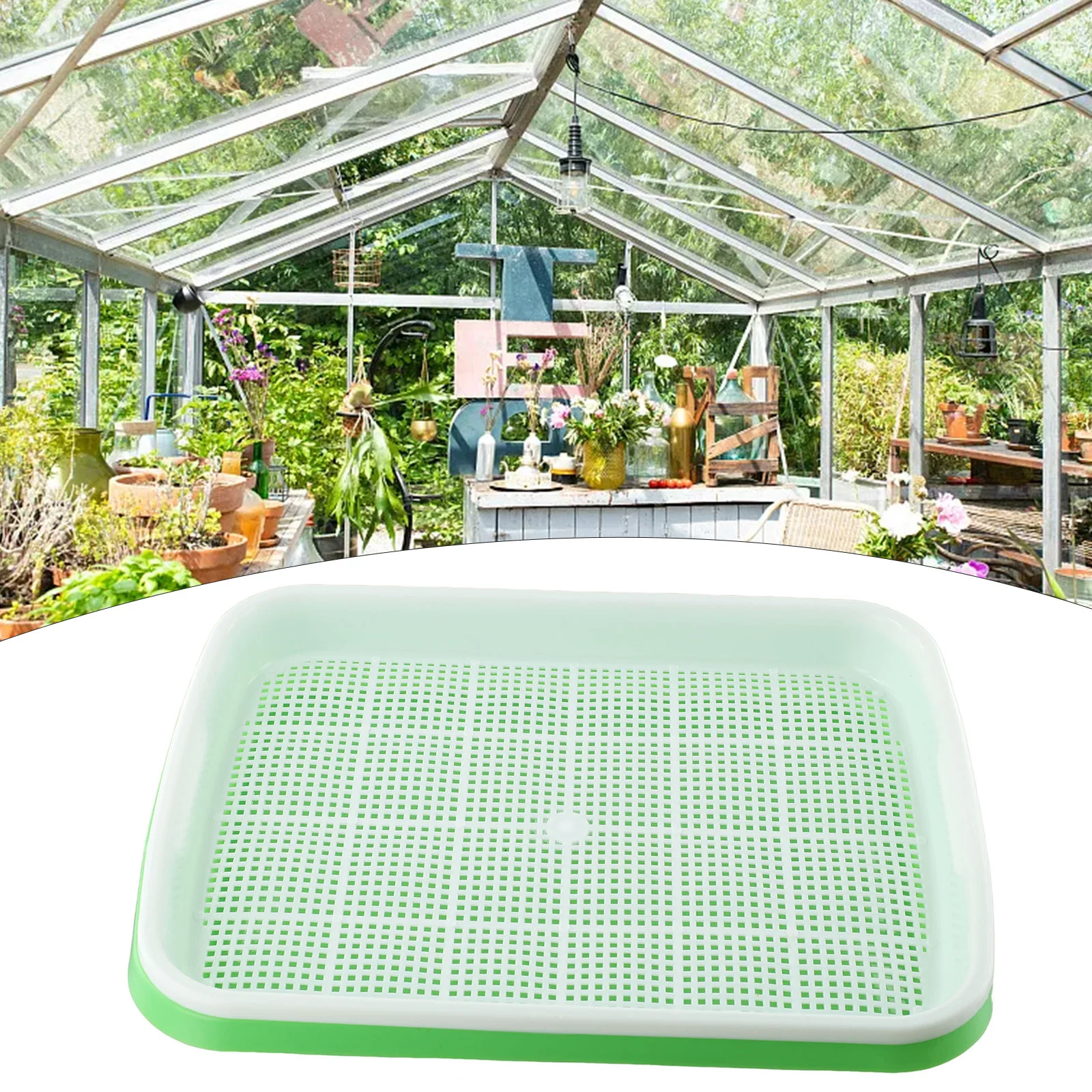 1Set Hydroponics Sprouter Sprouting Tray Double Layer Horticultural Plate Nursery Garden Plants Germination Pots