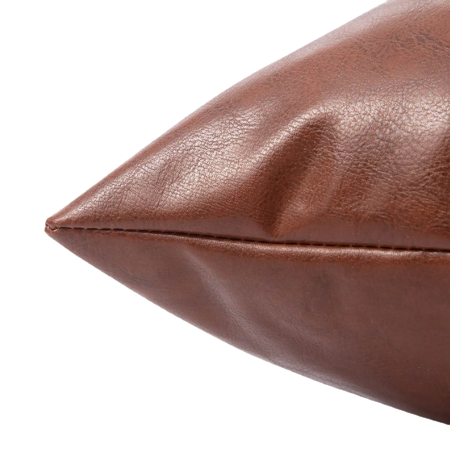 Leather Cushion Sofa Cushion Pillow Waist Cushion Office Pillow Cross Border Hotel Pillow SeBed Living Room Home Decor,18×18Inch 3