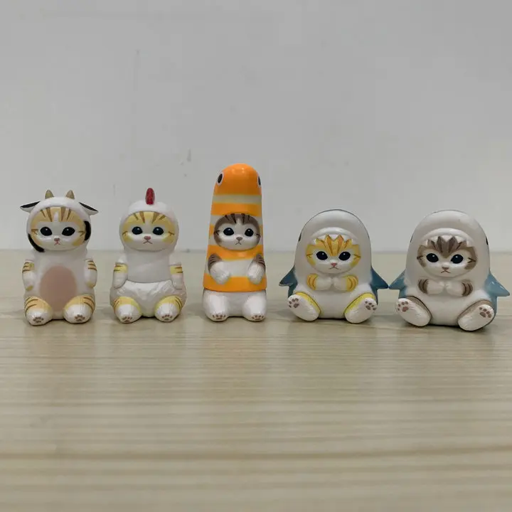 Eikoh Mofusand Kawaii Mofusand Cats Figure Cos Shark Anime Action Figures Shark Cat Gashapon Toys Model Ornaments Doll