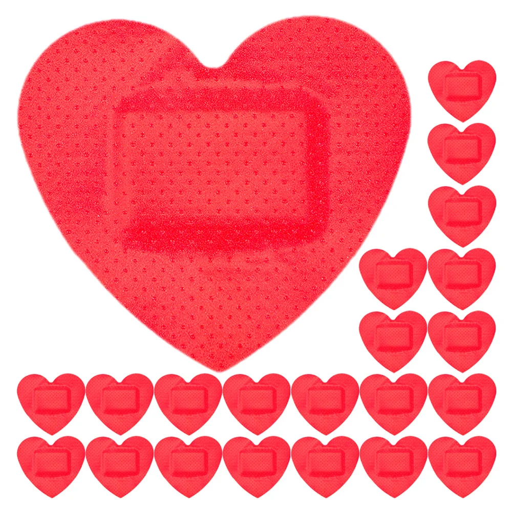 

20 Pcs Heart Wound Stickers Bandage Breathable Bandages Portable Adhesive Patches Aid