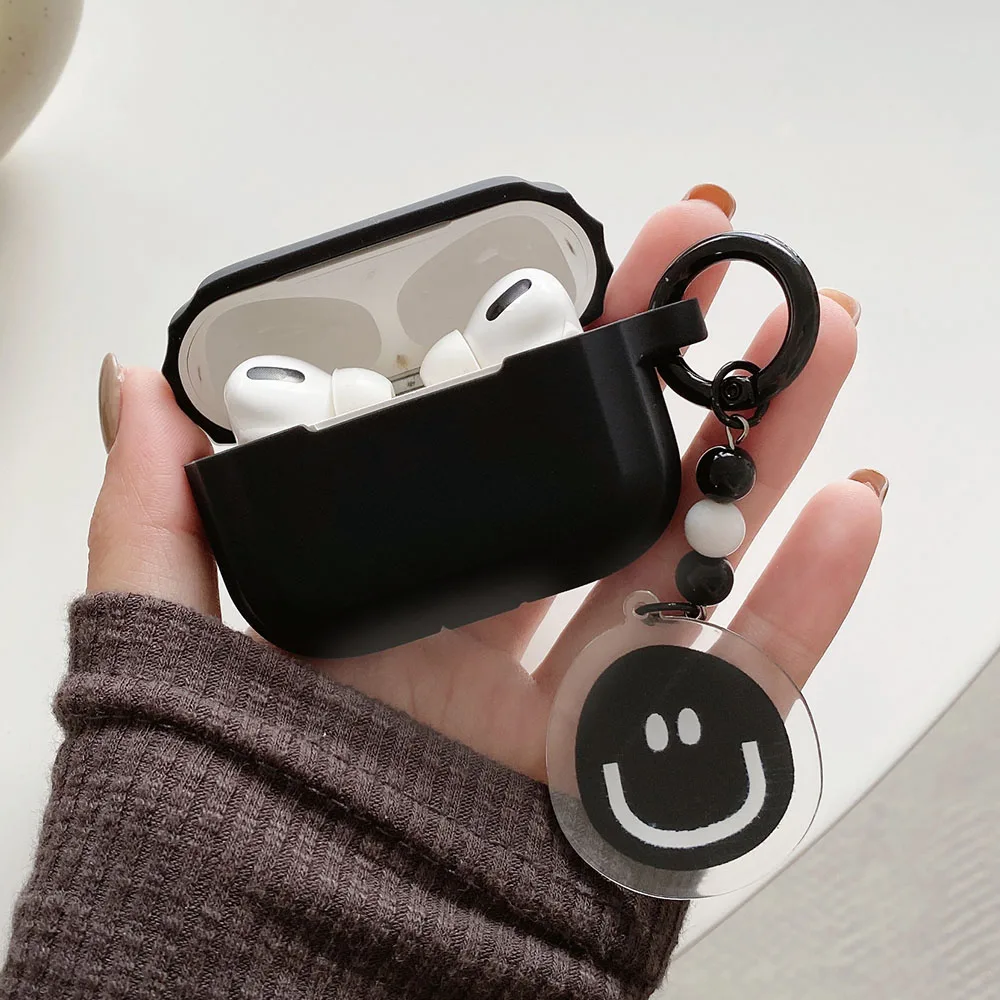 Matte Black Silicone Soft Case for Apple Airpods Pearl 