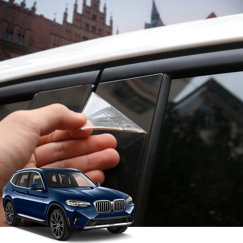 

Car Styling PVC For BMW X3 G01 2018-2022 Car Window Pillar Trim Sticker Middle BC Column Sticker External Automobile Accessories