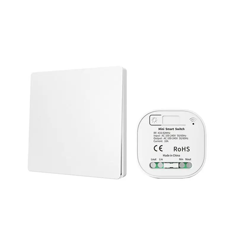 A23G 무선 리모컨 배터리 없음 RF433Mhz 자체 전원 방수 조명 스위치 85V-240V, 1Gang 1Receiver