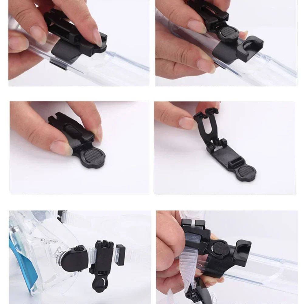 Universal Scuba Dive Snorkeling Goggle Mask Snorkel Keeper Holder Clip Retainer for Snorkeling Diving Mask and Diving Clip