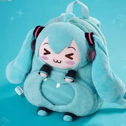 Hatsune Miku Sweet & Cute Anime Embroidered Plush Backpack - Fashionable Large - Capacity Storage and Toy Gift (Hatsune Miku)