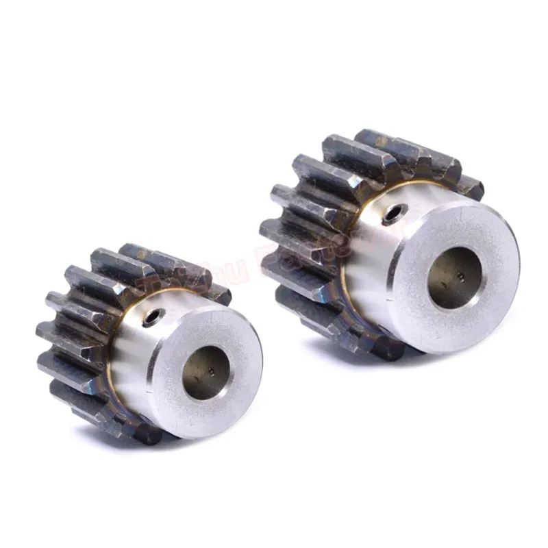 1PCS 2M 12T-24T Spur Gear Step Bore 8mm 10mm Module 2 Motor Gear OD 28mm-52mm 45#Carbon Steel Transmission Accessories