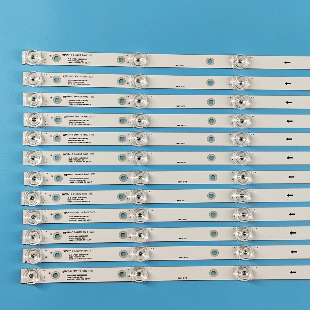 TV LED 백라이트 스트립, 65 인치 JS-D-JP65EK-062EC JS-D-JP65EU-062EC, LED 당 6 개, PC 6V, 617mm 사각 렌즈, 12 개/로트