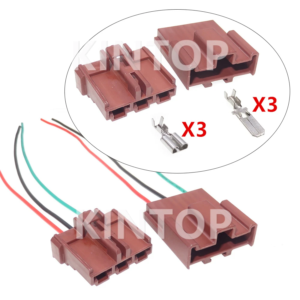 

1 Set 3 Pins 6098-0220 Auto Parts 6098-0222 Car Wire Harness Male Female Large Current Socket with Wires