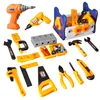 Pretend Play Repair Tools Box Toy Model Saw Screwdriver Wrench Hammer Screw Tool Kit Tool Children's Disassemble Educational Toy 2