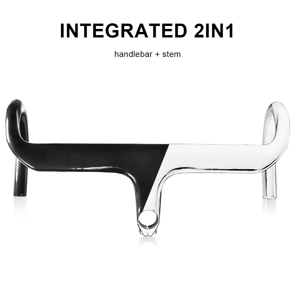 Rookoor Full Carbon Fiber Stem Integrated Bicycle Road Bike Handlebar Ultra Light 28.6mm Cycling Parts Accessories