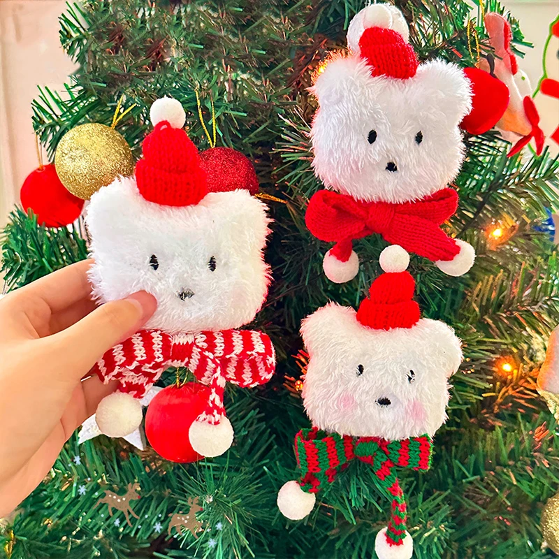 

Милый медведь, плюшевые подвески, маленькие животные, кулон, кавайная фотокукла, Рождественская елка, украшение для девочки, рождественский подарок