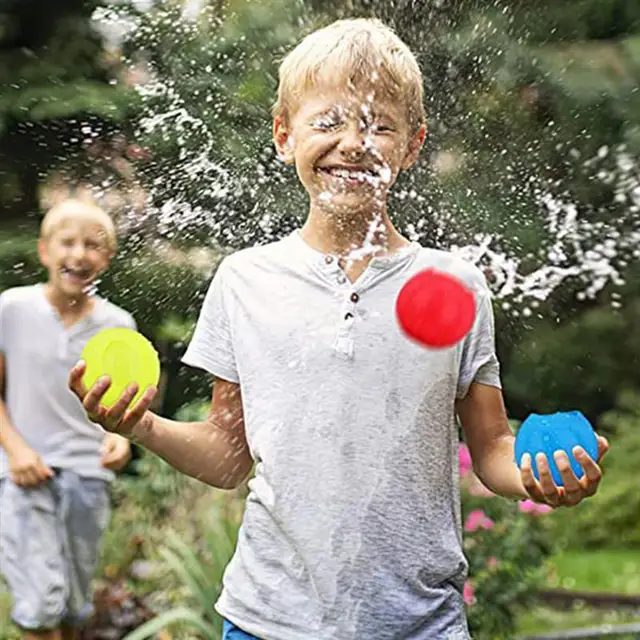 4pcs Reusable Water Balloons Quick Filling Self Sealing Bomb Waterfall Ball for Child Adult Summer Outdoor Water Pool Toy 2