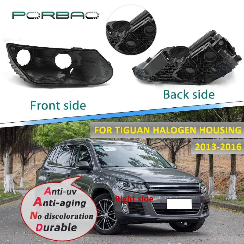 

Передняя Автомобильная фара задняя фара для Volkswagen VW Tiguan галогенная 2013 2014 2015 2016 абажур лампа для объектива задняя крышка Замена