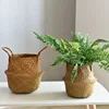 Wicker Storage Basket Flower Baskets Laundry Storage Decorative Basket Rattan Flower Pot Garden Planters Household Organizer 2