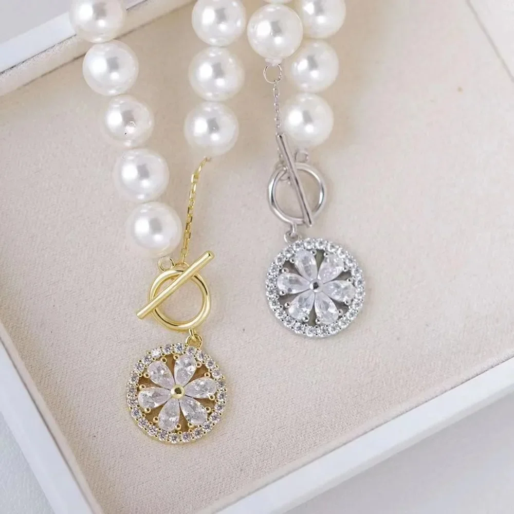 

Сделай Сам жемчуг OT застежки Аксессуары S925 Стерлинговое Серебро однобортная Бриллиантовая Золотая и Серебряная Пряжка ручной работы из бисера K048